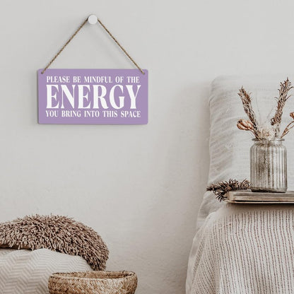 Purple Decor Spiritual Meditation Room Decor Inspirational Spa Decoration Positive Affirmations Wall Wood Plaque Sign Hanging Door Sign Home Office Yoga Room Decoration