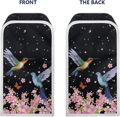 Electric Can Opener Dust Cover, Anti-Fingerprint Polyester Stain Resistant Cover with Floral Hummingbird Design