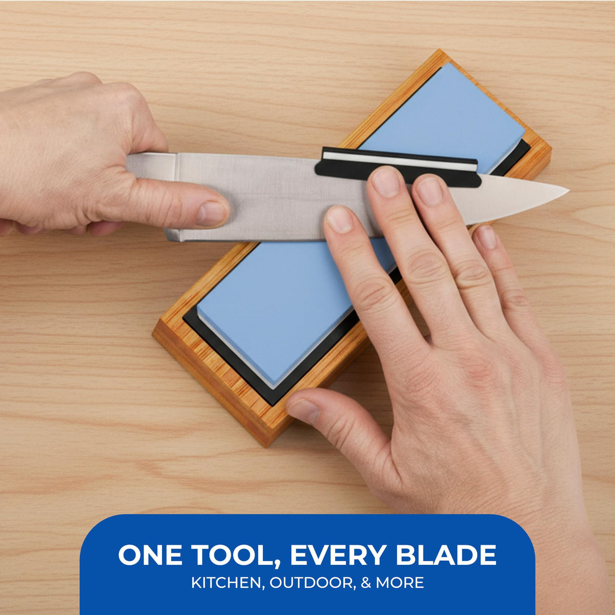 Sharp Pebble Premium Whetstone Knife Sharpening System – 1000/6000 Grit Whetstone Knife Sharpener & Honing Kit with Angle Guide & Non-Slip Bamboo Base – Guided Beginner Instructions