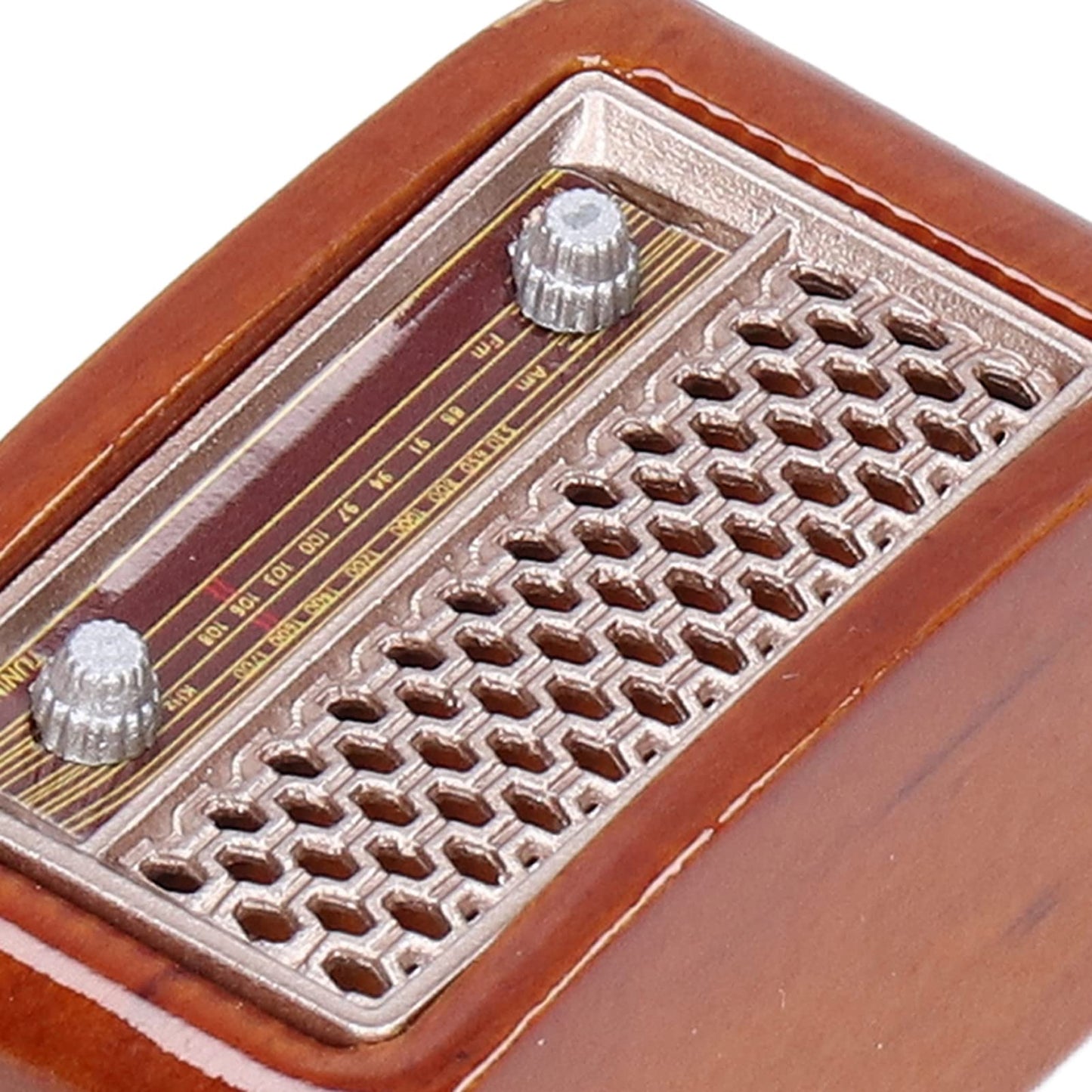 Dollhouse Furniture, 1:12 Miniature Exquisite Wooden Alloy Radio, Classic Exquisite Cute Miniature Radio Model, Dollhouse Decoration Accessories