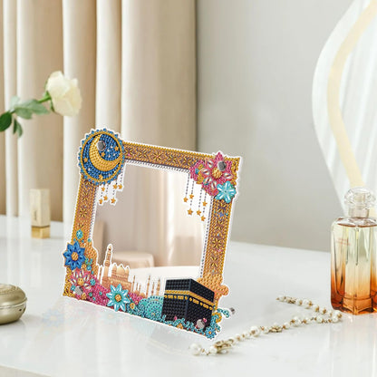 5D DIY Diamond Painting Kit Acrylic Material DIY Special Shape Diamond Art Mirror Kit, Craft Set with Tools and Accessories for Home Decoration, Good Gift for Handmake Lovers