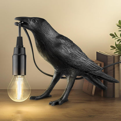 Skiennix Halloween Crow Lamp - Gothic Raven Table Light for Bedroom & Living Room Decor