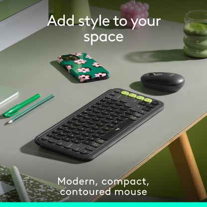 Logitech POP Mouse, Wireless Mouse with Customizable Emojis, SilentTouch Technology, Precision/Speed Scroll, Compact Design, Bluetooth, Multi-Device, OS Compatible - Heartbreaker Rose