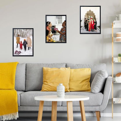 JCJMY 16x23 Black Picture Frame - Versatile Wall Gallery Frame for Horizontal & Vertical Photos