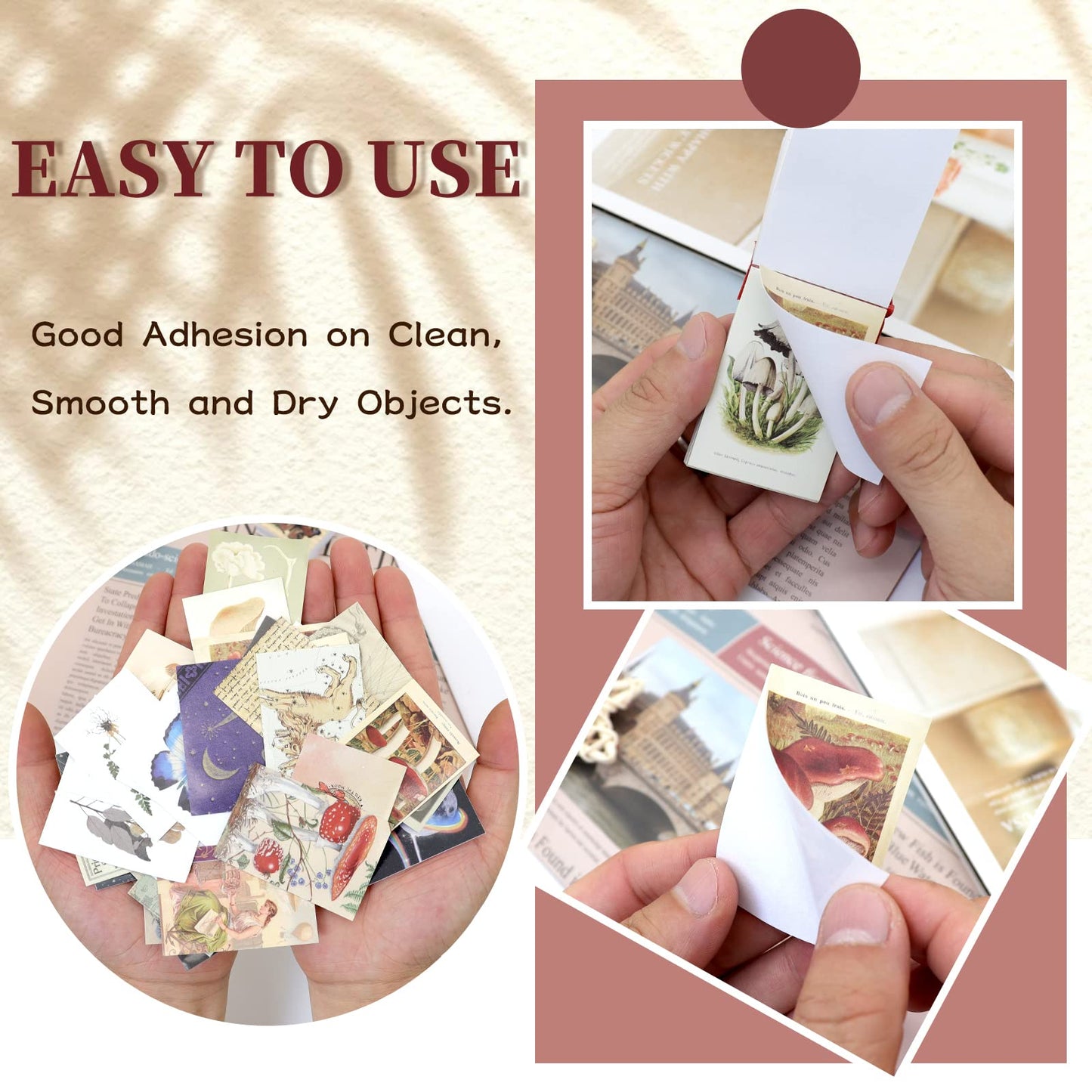 Daoeny 450 Pieces Washi Sticker Set, 9 Set Scrapbooking Diary Planner Album Diary Notebook, Scrapbooking Sticker Journaling Supplies for DIY Arts and Crafts Card Making Laptop Decoration