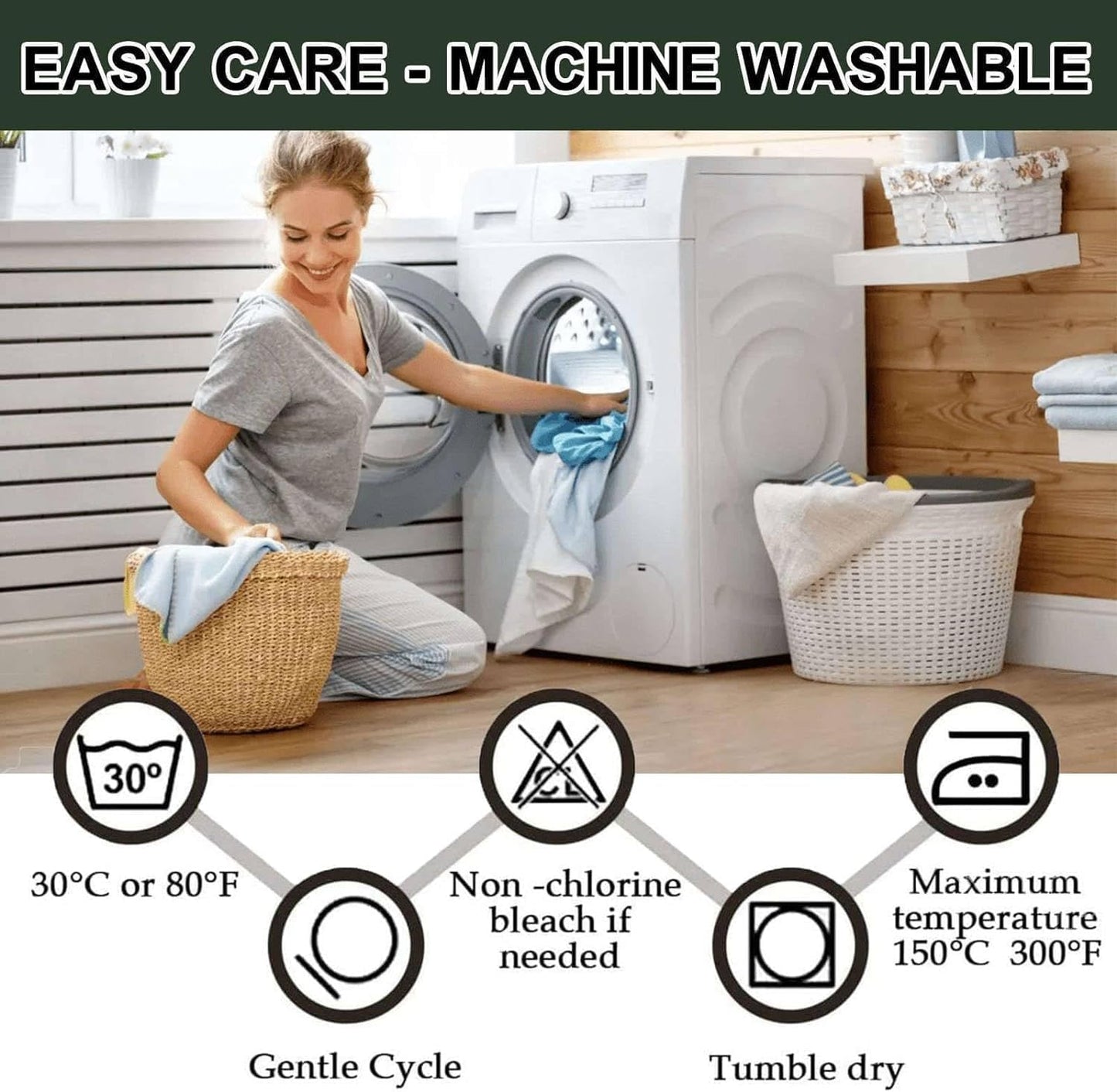 HYGPP Washable(C,20x20IN) Round Ottoman Slipcover Cover Outdoor Small/Large Footstool Protector Covers Stool Ottoman