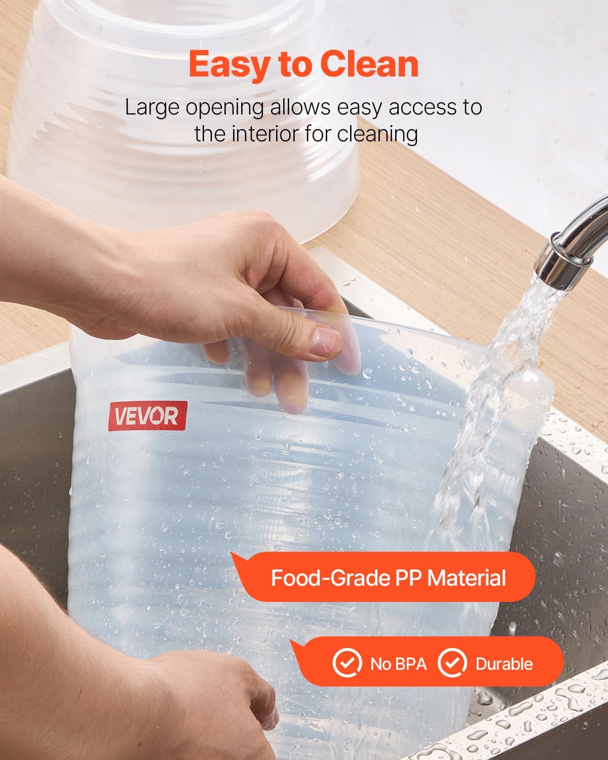2.64 VEVOR Beverage Dispenser, Gallon Drink Dispenser for Parties, Plastic Juice Dispensers with Spigot Ice Chamber