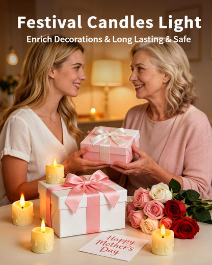 CAQUIRU Rechargeable Flameless Candles with Remote Timer, 1.5"x2" LED Tea Lights Candles Battery Operated, Electric Fake Flickering Votive Candles for Home Table Aniversary Wedding Decor (12 Pack)