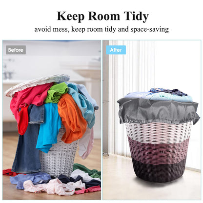 OTraki 2 Pack Laundry Bag Extra Large 28x45 Inch Drawstrings Laundry Hamper Liner Storage Bag XL Dirty Clothes Organizer Heavy Duty Laundry Bag for Home, Travel, Camping (Grey)