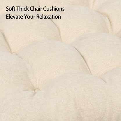 HAVARGO Recliner Cushions for Elderly, 20x20x4 Inch Thick Chair Cushion for Shorter Users Patent Design Soft Tufted Dual Layer Booster Seat Cushions for Seniors Recliner Risers Beige 1P