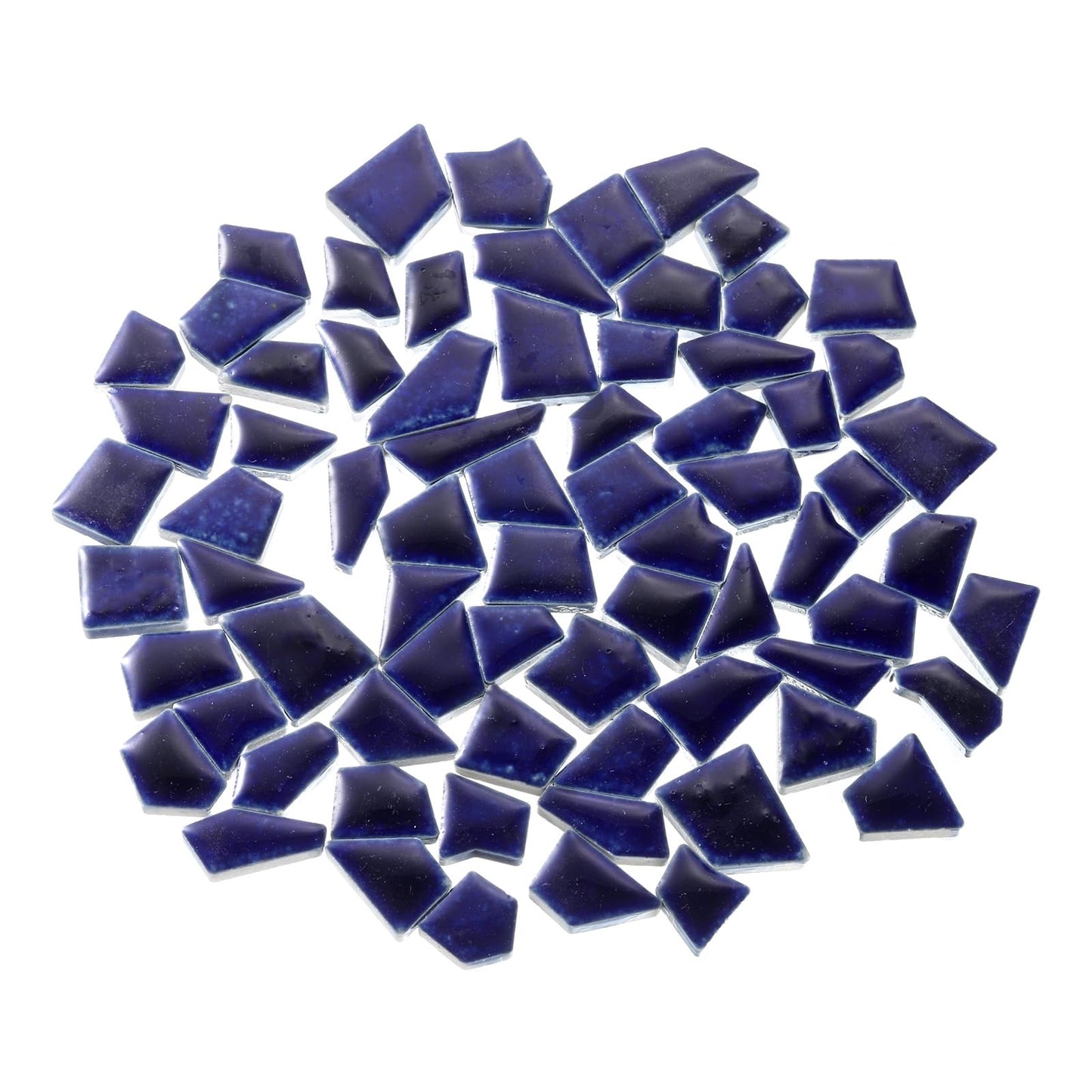 uxcell 500g/1.1LB Irregular Ceramics Mosaic Tiles, 1.3-2 cm Bulk Stained Ceramic Mosaic Pieces Stones Mosaic Kits for DIY Art Craft Projects Home Decor, Purple Blue