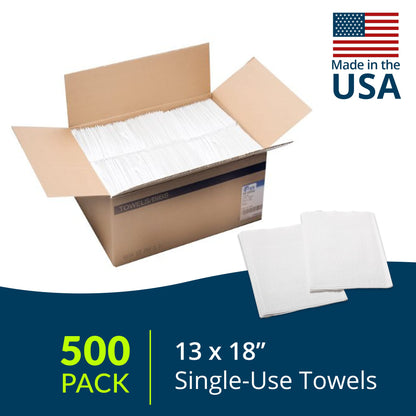 Avalon Papers Professional Towels, White, 13" x 18" (Pack of 500) - Waffle Embossed - 3-Ply Tissue - Dental Consumables (1001A)