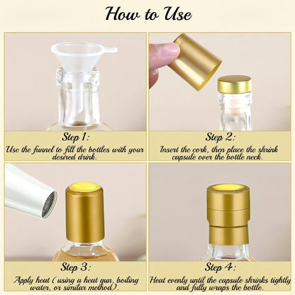 TBWIND 12 Pack 12oz/375ml Clear Glass Bottles with T-Top Cork Stoppers