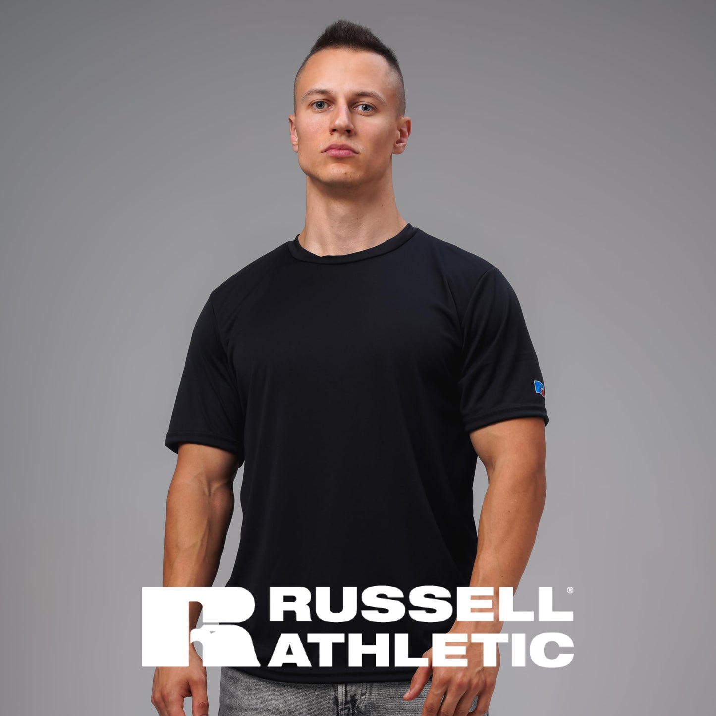 Russell Athletic Men's Short Sleeve Performance T-Shirt, Black, 3X-Large
