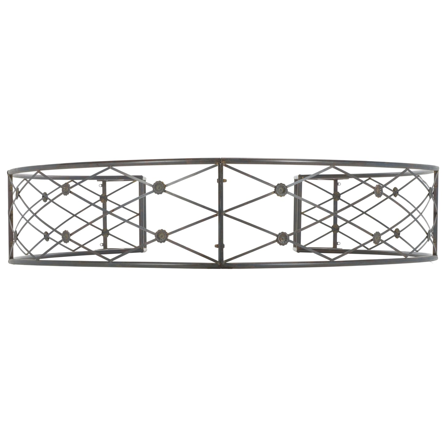 SAFAVIEH Outdoor - Mizell Iron Moon Gateway Garden Arbor - Black Rust Iron Metal - Architectural Circular Gateway Design - Ideal for Garden, Yard, Patio, Entryway, 80" W x 17" D x 83.4" H (PAT5036E)