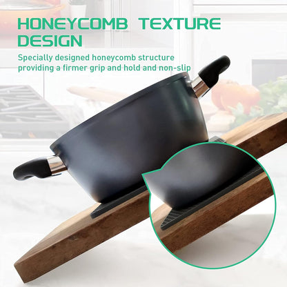 Multi-Purpose Silicone Trivet, Flexible Heat Resistant Pot Holders, Square and Round Mats for Hot Pots and Pans,