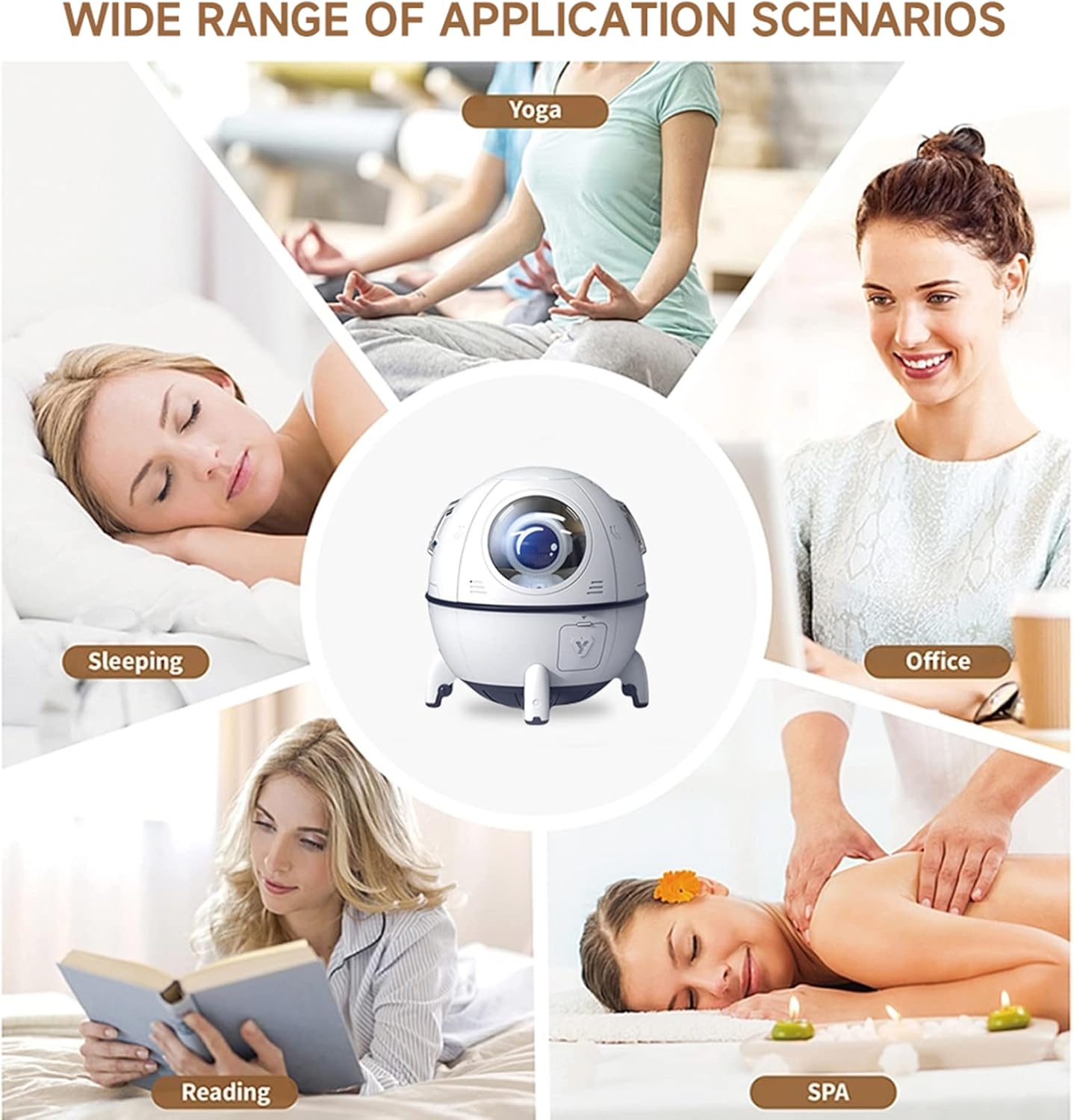Humidifiers for Kids Nursery, Mini Cool Mist Ultrasonic Diffuser with Nightlight, Auto-Shut Off for Home