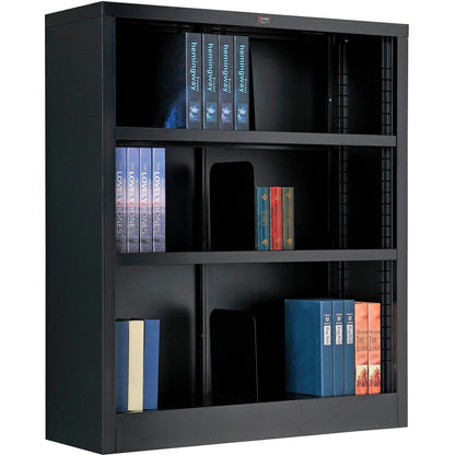 Global Industrial All Steel Bookcase 36" W x 12" D x 42" H Black 3 Openings