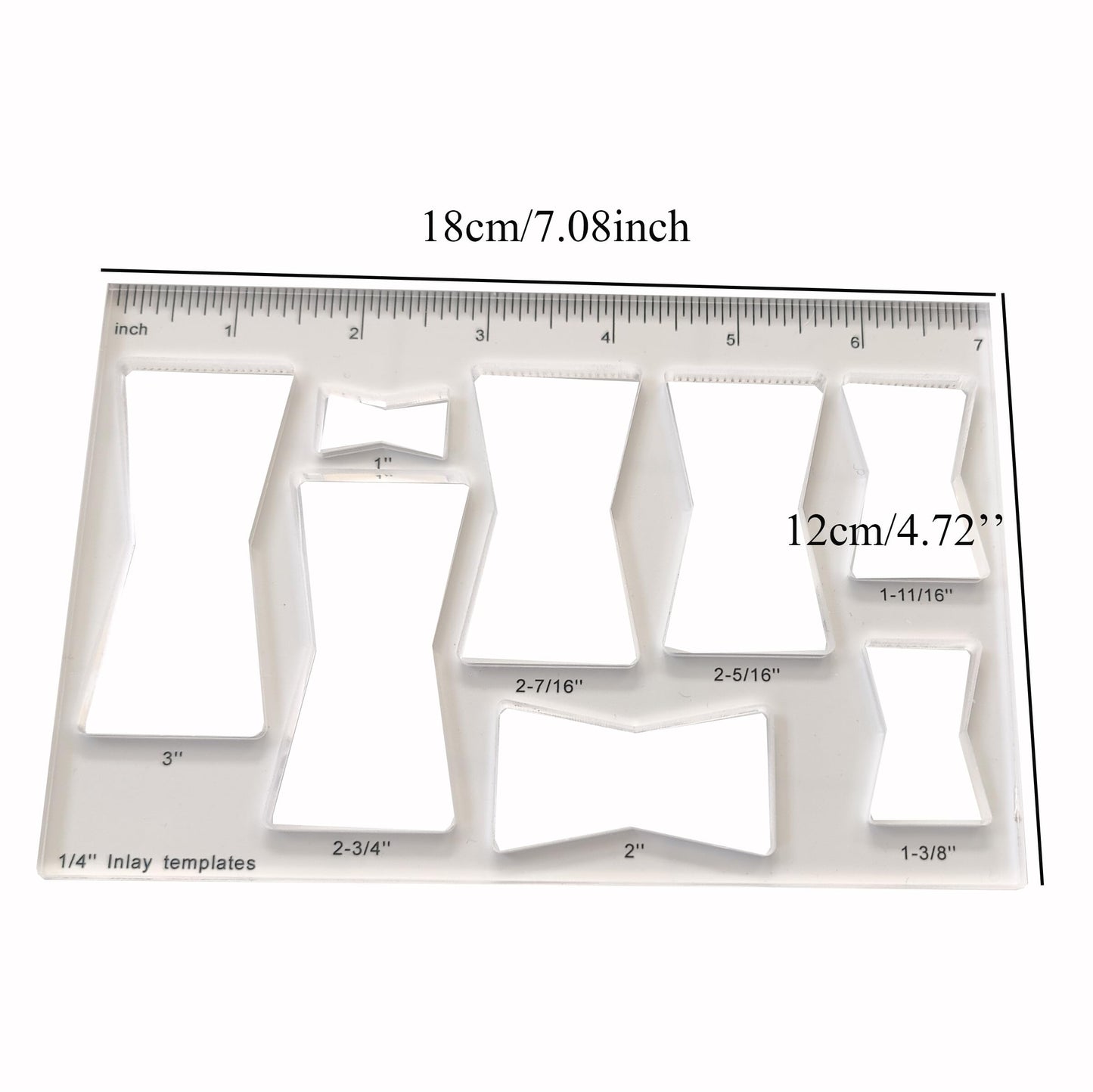 Kingria 8 in1 Bowtie Jia Router Template for Woodworking 1/4'' Thick DIY Router Template Jig Kit Acrylic Butterfly Inlay Template Decorative Guide (Butterfly)