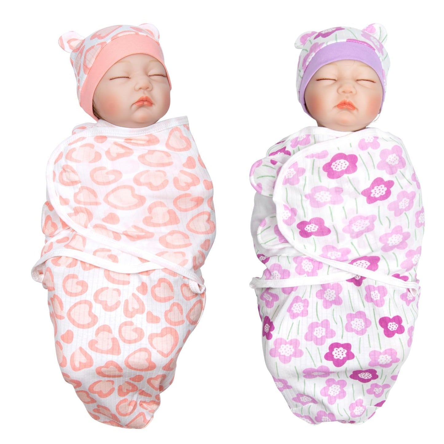Reborn Baby Doll Clothes 17-22 Inch Reborn Doll Clothes Accessories for Baby Doll Clothing (Purple & Pink Blanket )