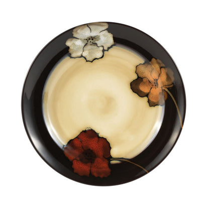 Pfaltzgraff Painted Poppies 16-Piece Dinnerware Set, Service for 4, Colorful Floral Stoneware Plates, Bowls, and Mugs, Microwave and Dishwasher Safe