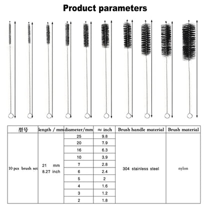 Espresso Machine Cleaning Brush - 15 PCS Long Handle Straw & Bottle Brush Kit, Flexible Scrubber for Coffee Pots, Mugs, Cups, Water Bottles, Glassware & Bent Pipes