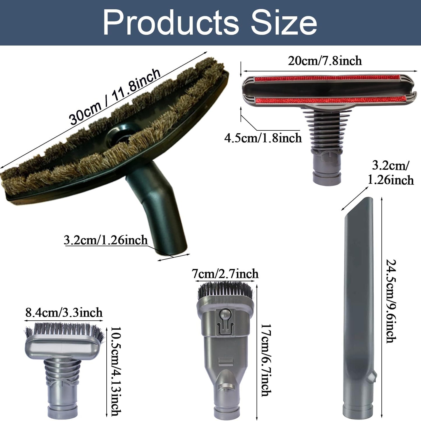 Vacuum Attachments for Dyson V6/Ball Animal 2, 3, DC33, DC39, DC41, DC56, DC59, DC65, DC07, DC14