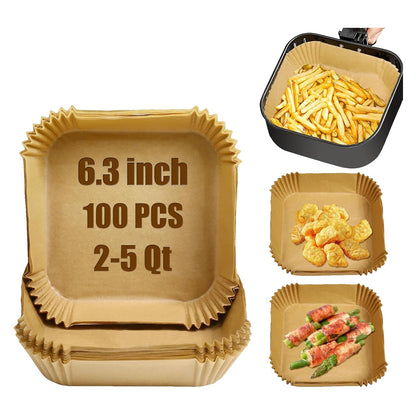 Small Air Fryer Liners Disposable Compatible with COSORI 2.1 Qt Air Fryer, 130 PCS Mini Air Fryer Liners Parchment Paper Baking Sheet for COSORI 2.1 Qt Accessories