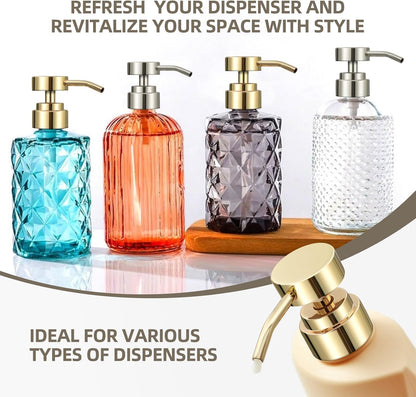 Stainless Steel Soap Dispenser Pump for Hand Wash & Soap, Brushed Nickel Replacement for Bathroom & Kitchen