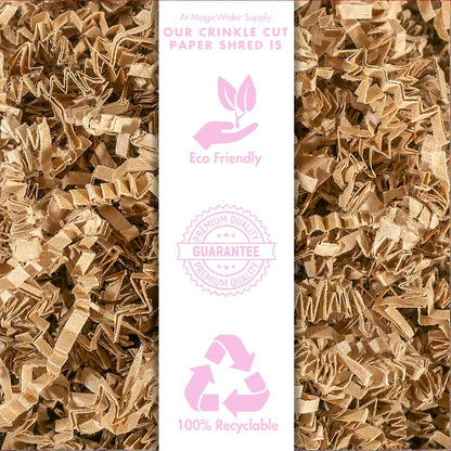 MagicWater Crinkle Cut Paper for Gift Baskets - 2LB Kraft - Perfect for Shredded Paper Filler, Basket Filler, Gift Boxes, Bridesmaid Gifts, Christmas Stuffers & More – Ideal for All Occasions