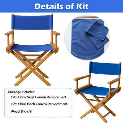 18''L 15''W 2 Set 18'' 19.7''L 6.3''W STAY GENT X Directors Chair Replacement Canvas for Director Chairs, Replacement