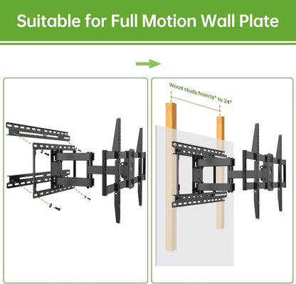 USX MOUNT TV Mount Extension Bracket - Easy Centering for 16-24 Inch Wood Studs | Max Load 154LBS