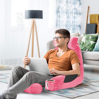 2 Nestl Reading Pillow with Shredded Memory Foam Includes Neck and Lumber Support Pillows, Designed for Sitting Up