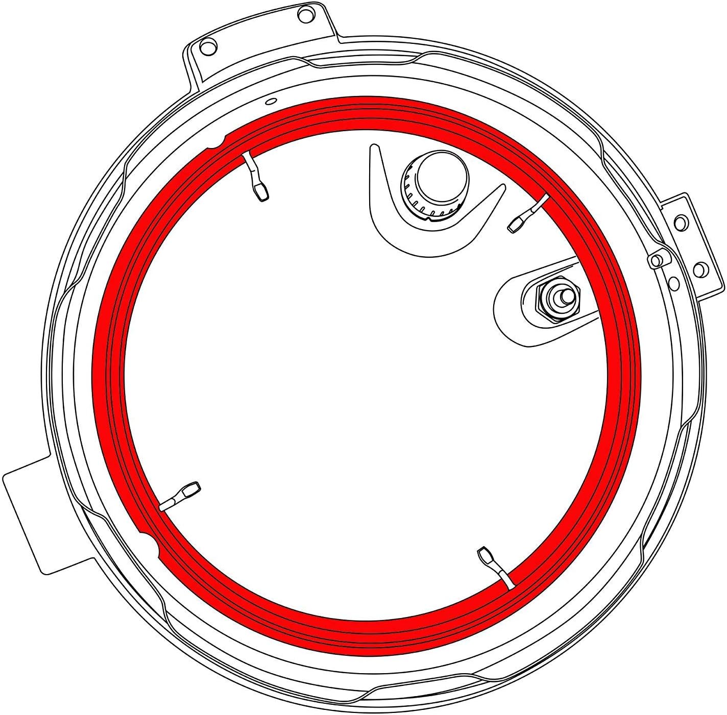 GJS Gourmet Silicone Gasket for SECURA 6-IN-1 Electric Pressure Cooker Model EPC-S600, Not Created or Sold by Secura
