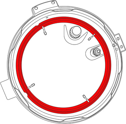 GJS Gourmet Silicone Gasket for SECURA 6-IN-1 Electric Pressure Cooker Model EPC-S600, Not Created or Sold by Secura