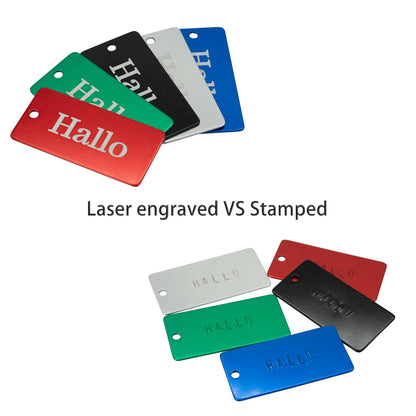 StayMax Aluminum Engraving Blanks Rectangle Blank Tags 1 Inch x 2 Inch 25 Pack (Black)