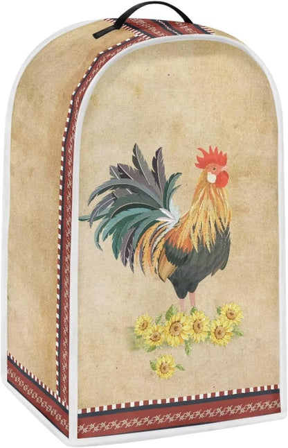 Rooster Blender Dust Cover, Anti Fingerprint Polyester Cover for Stand Mixer or Coffee Maker, Kitchen Protection
