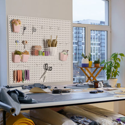 G.CORE Peg Board Organizer 21 Pack, Pegboard Accessories with Baskets Cups Hooks - 1/8" & 1/4" Peg Board Wall Tool Organizers, Utility Holders & Hangers for Garage Craft Workbench