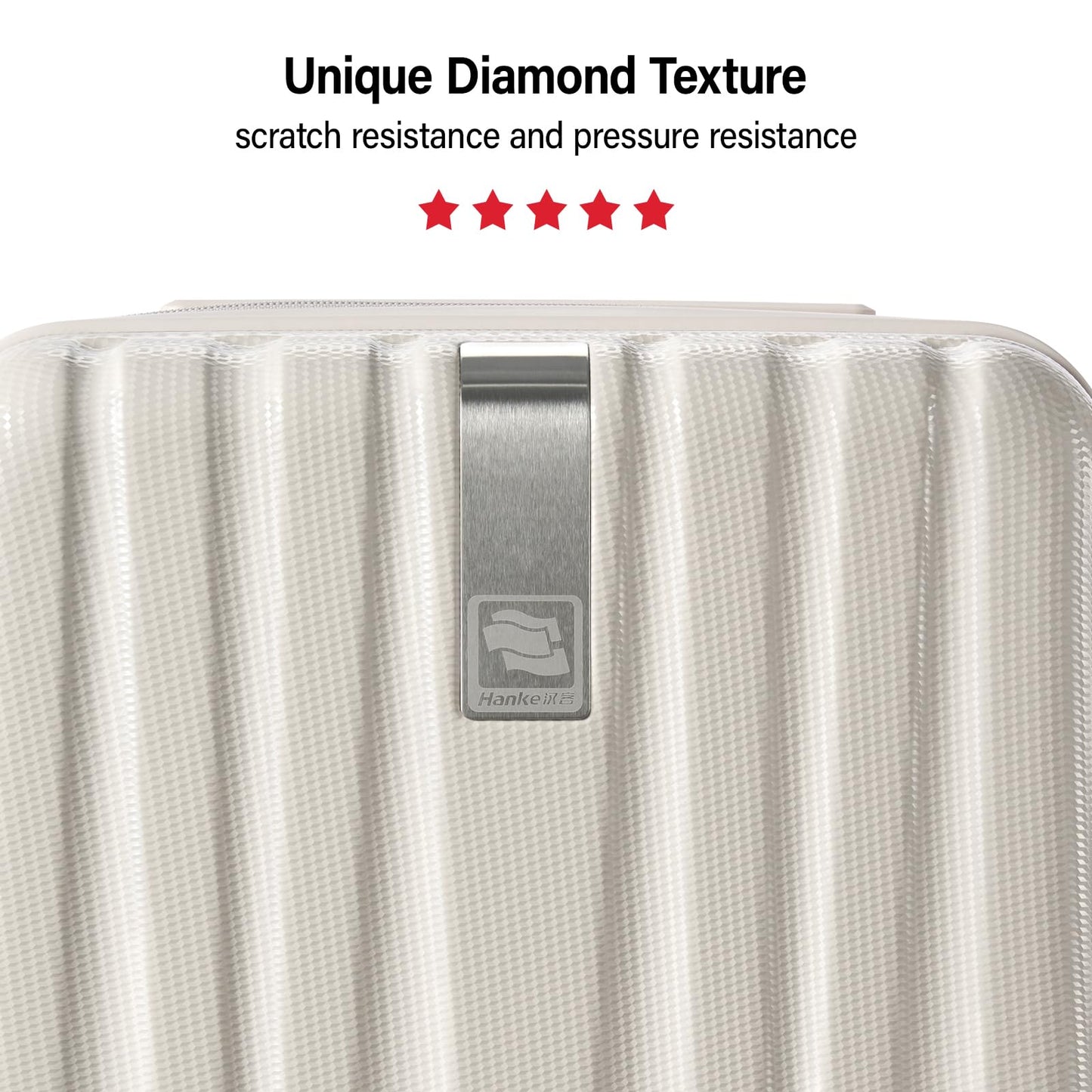 Hanke Expandable Hardshell Luggage Sets 2 Piece Extra Large Suitcases with Lock,28 Inch Luggage with Spinner Wheels, Travel Suitcase for Women Men 20 29Inch,Ivory White