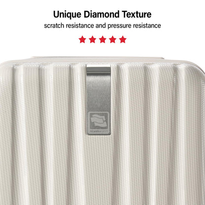 Hanke Expandable Hardshell Luggage Sets 2 Piece Extra Large Suitcases with Lock,28 Inch Luggage with Spinner Wheels, Travel Suitcase for Women Men 20 29Inch,Ivory White