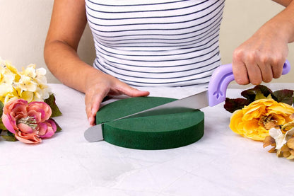 FLOFARE Pack of 6 Floral Foam Round Blocks for Flower Arrangements, Green Florist Flower Foam for Fresh & Artificial Flowers, 6.5" Wedding & Party Décor