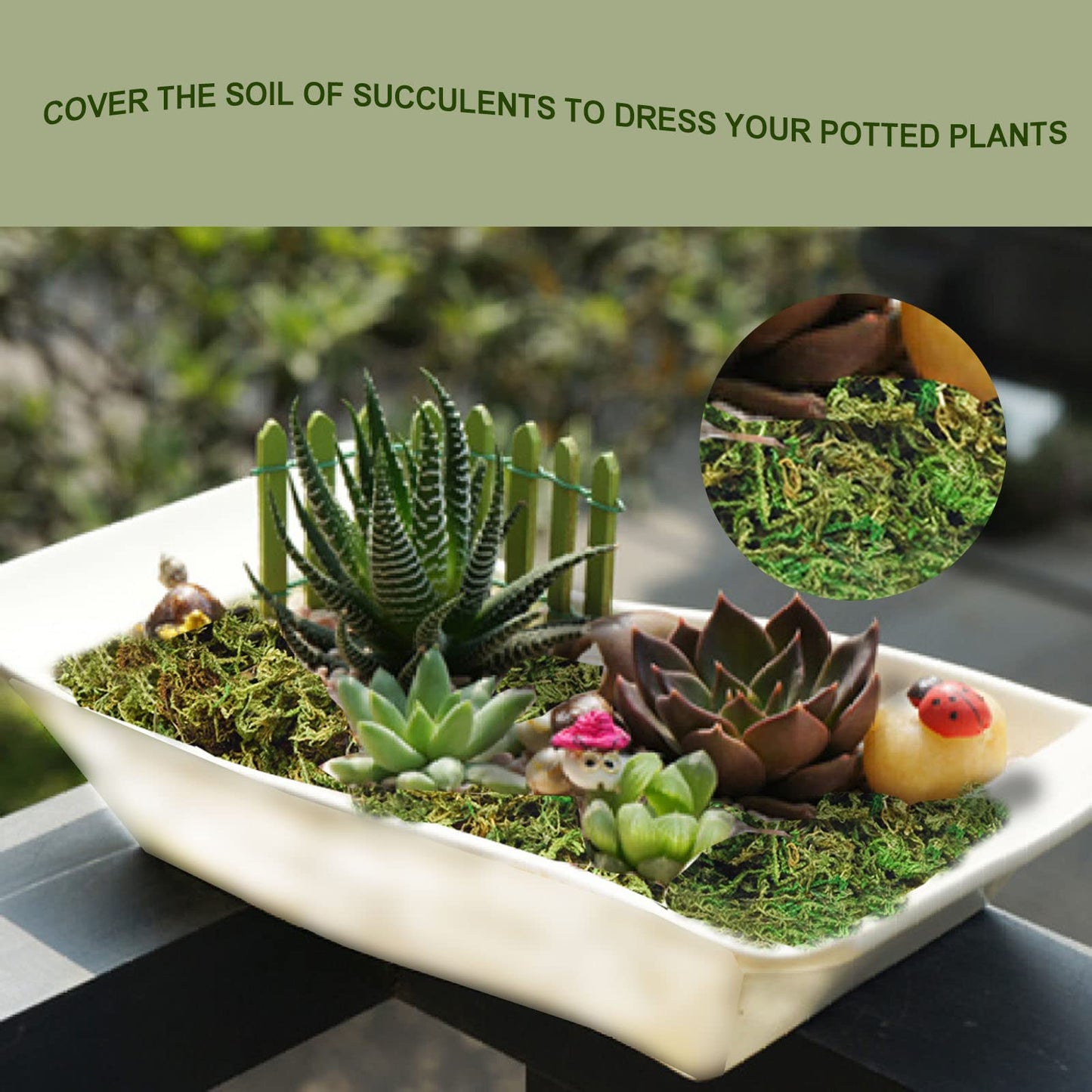ZYAPA 35 OZ Moss for Potted Plants Fake Moss for Fake Plants,Artificial Moss for Crafts,Faux Moss for Fake Plants Decroative Moss Artificial Green Moss