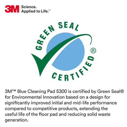 3M 5300 10" (Pack 5) Series Blue Cleaner Pad