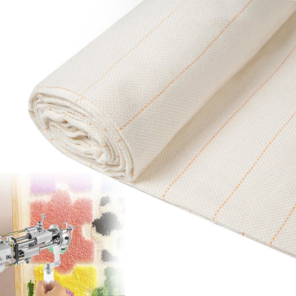 80"x60" Tufting Cloth with Marked Lines, Monks Cloth Large Overlocking Rug Tufting Fabric for Punch Needle, DIY Tuft Making