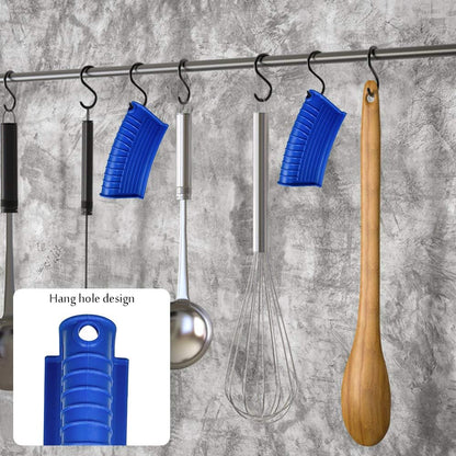 Silicone Assist Handle Holder, Non-Slip Heat Resistant Cover for Cast Iron Skillets and Frying Pans