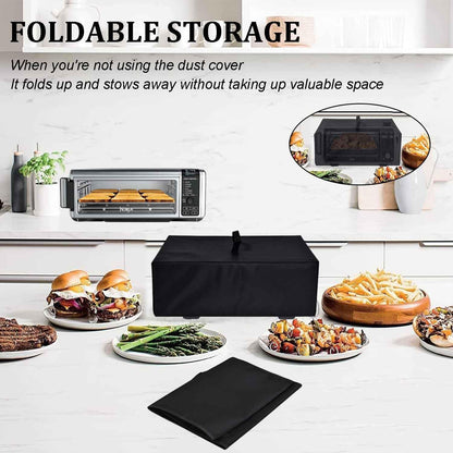 Air Fry Countertop Oven Waterproof Heat-Resistant Dust-Proof Cover Case for Ninja SP101/SP351/SP201, Black