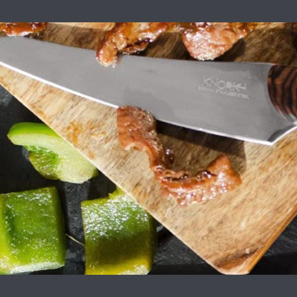 Knork Pakkawood Walnut Paring Knife, 3.5 Inch High Carbon Stainless Steel, 2 Piece Set