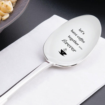 Let's Have Coffee Together Forever Spoon Gift - Love Gift for Girlfriend/Boyfriend, Christmas Proposal Gift