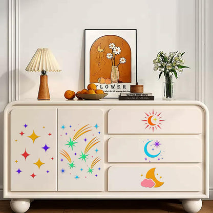 18 PCS Large Star Stencil for Painting Reusable Paint Stencils for Walls Twinkle Star Wall Drawing Stencils for Painting on Wood Craft Canvas Fabric Home Decoration