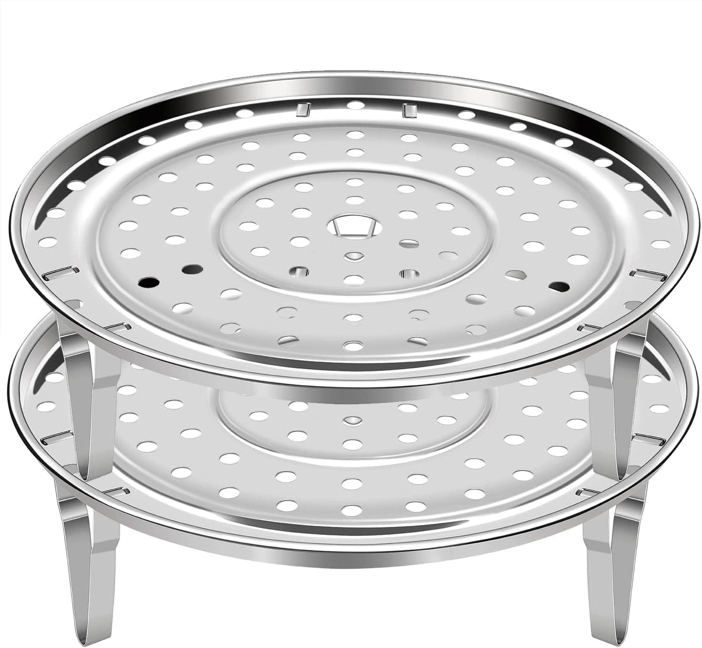 Steamer Rack for Cooking, 18/8 Stainless Steel Steaming Rack, 8.5 Inch Steam Tray with Removable Legs